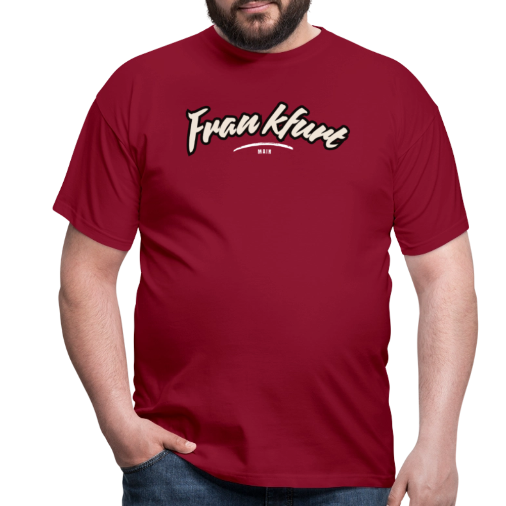 T-Shirt Frankfurt (Main) "Graffiti Tag White" - Ziegelrot