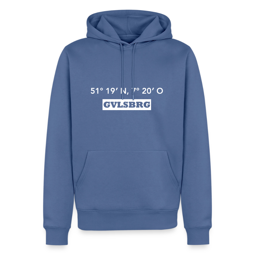 Hoodie Gevelsberg "GVLSBRG GPS" Bright Edition - Taubenblau