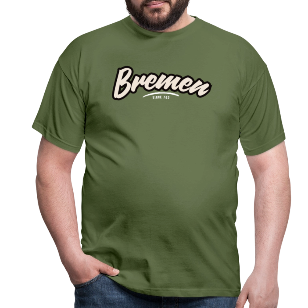 T-Shirt Bremen "Graffiti Tag White" - Militärgrün