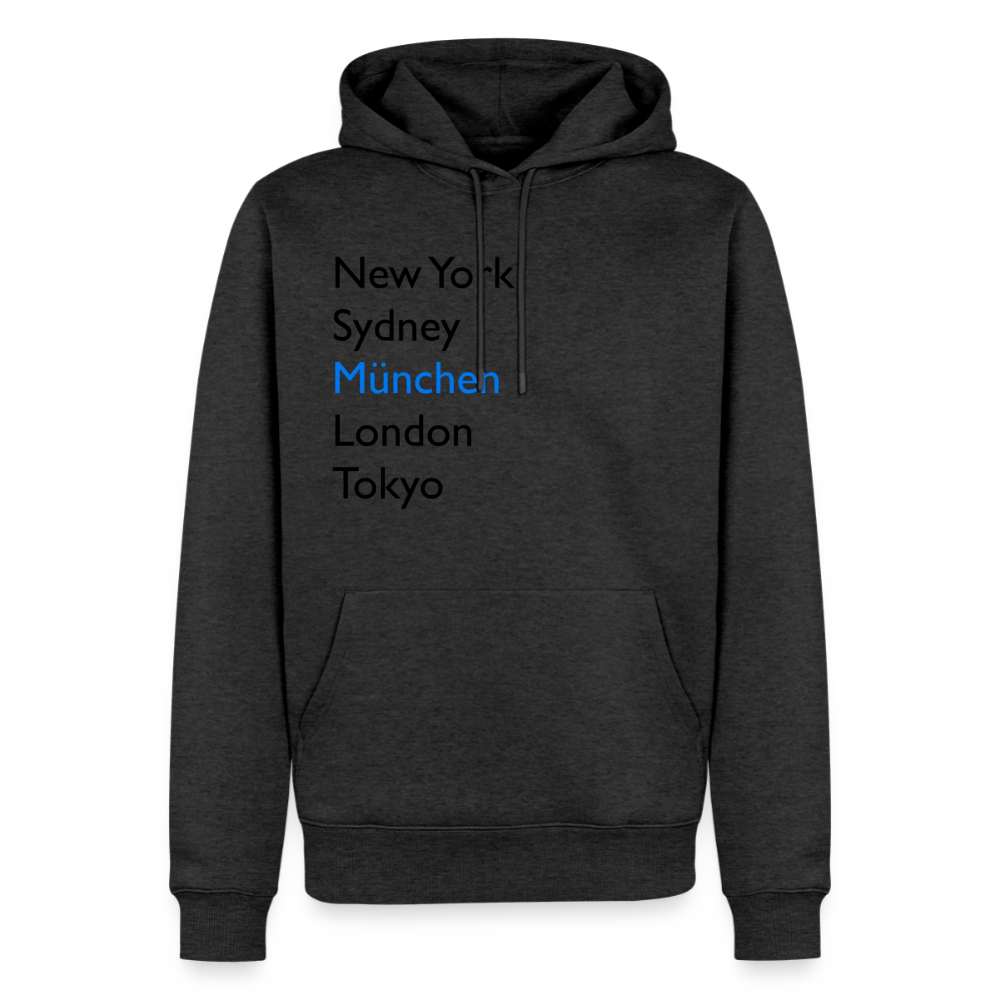 Hoodie München "Metropolen Big" Dark Edition - Anthrazit meliert