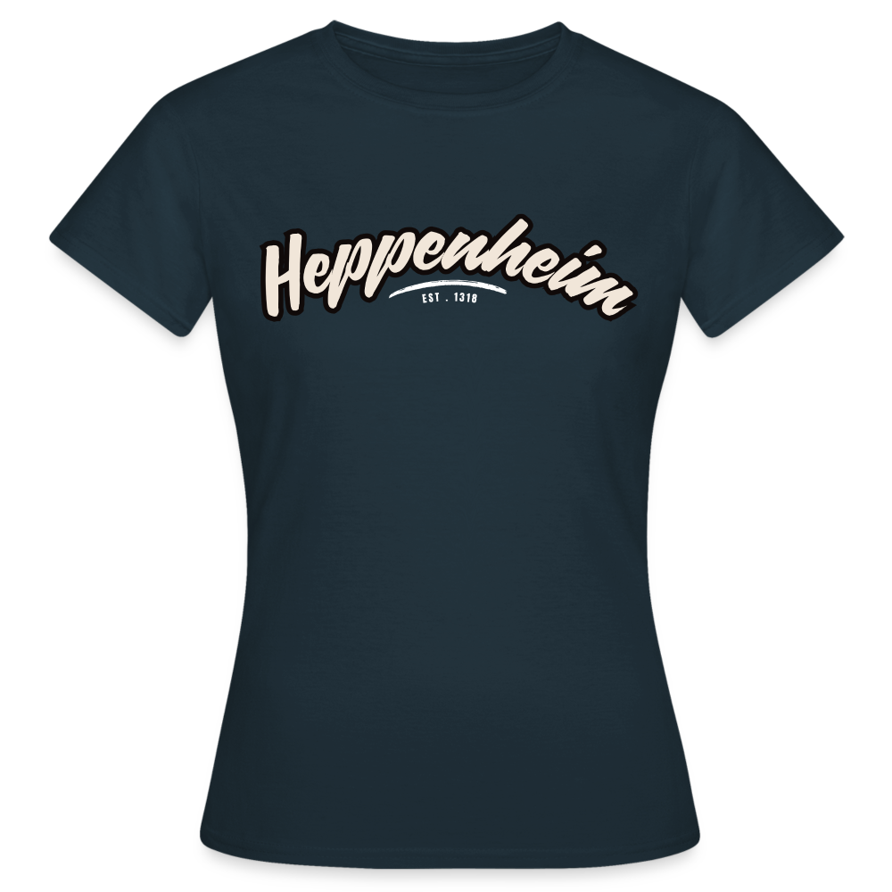 T-Shirt Ladies Heppenheim "Graffiti Tag White" - Navy