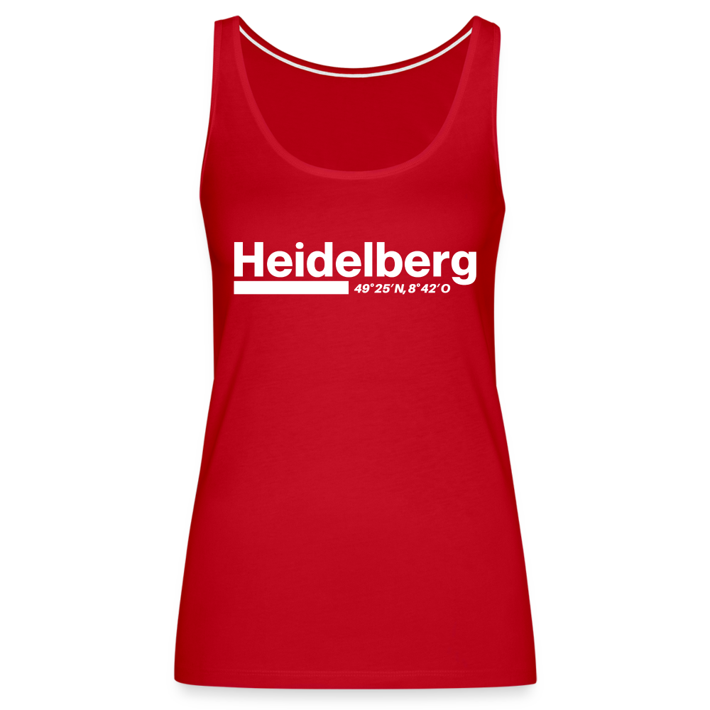 Tanktop Ladies Heidelberg "Bold GPS White" - Rot