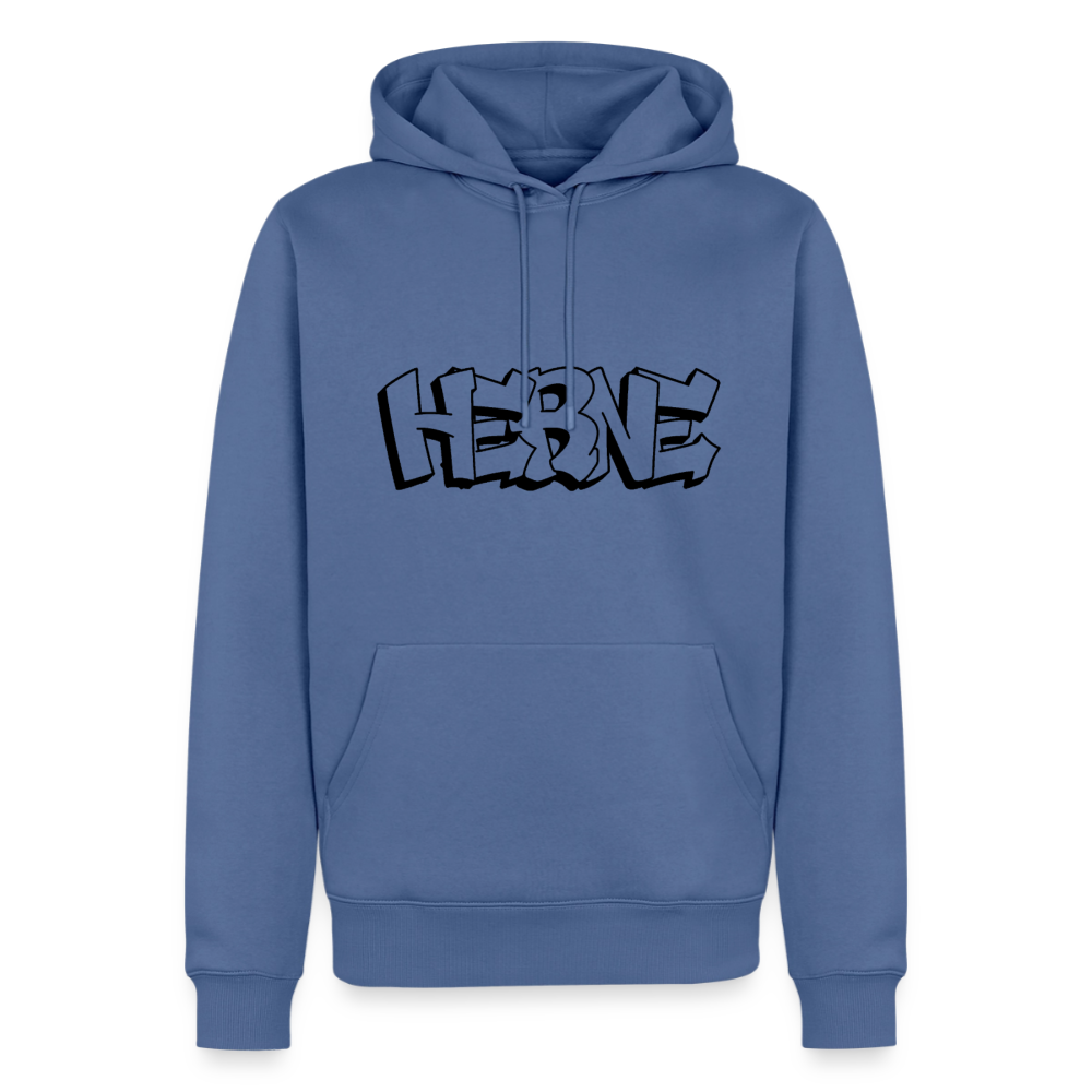 Hoodie Herne "Graffiti" Dark Edition - Taubenblau
