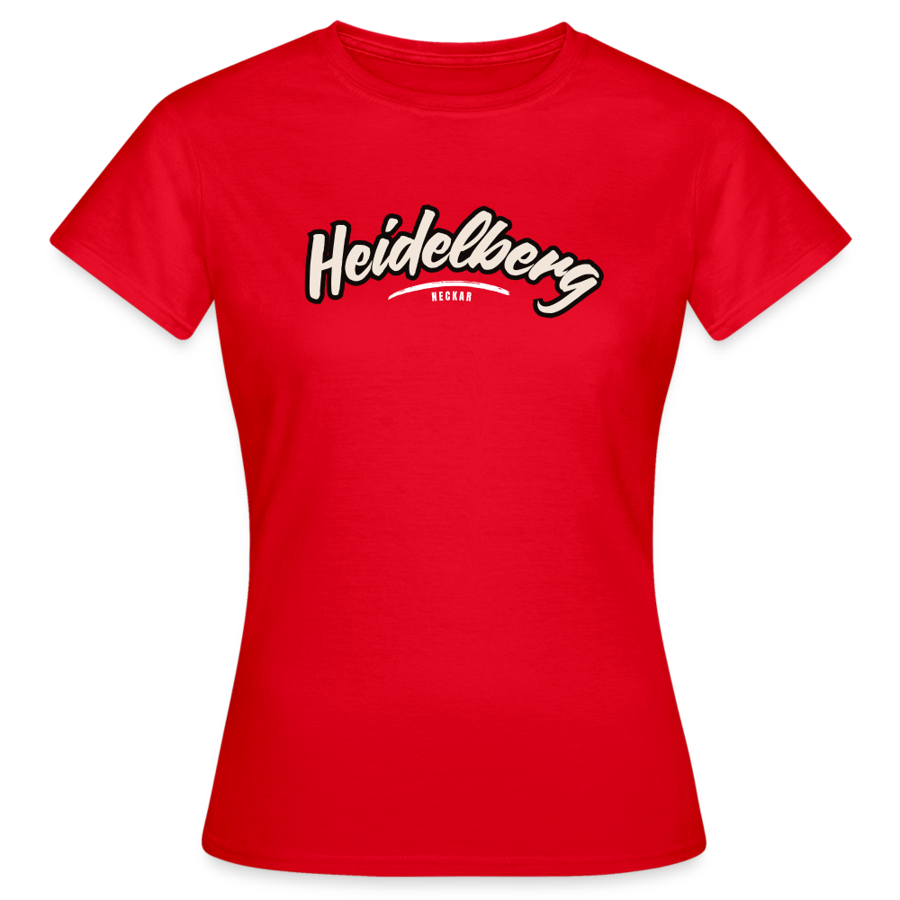 T-Shirt Ladies Heidelberg "Graffiti Tag White" - Rot