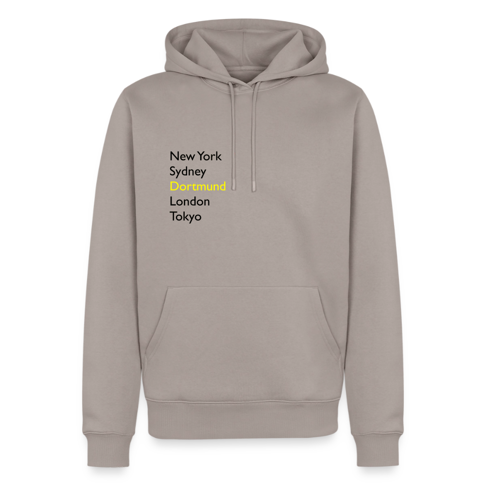Hoodie Dortmund "Metropolen" Dark Edition - Taupe