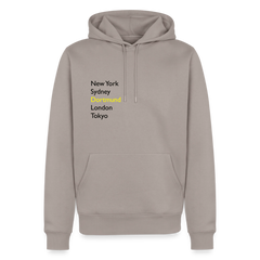 Hoodie Dortmund "Metropolen" Dark Edition - Taupe