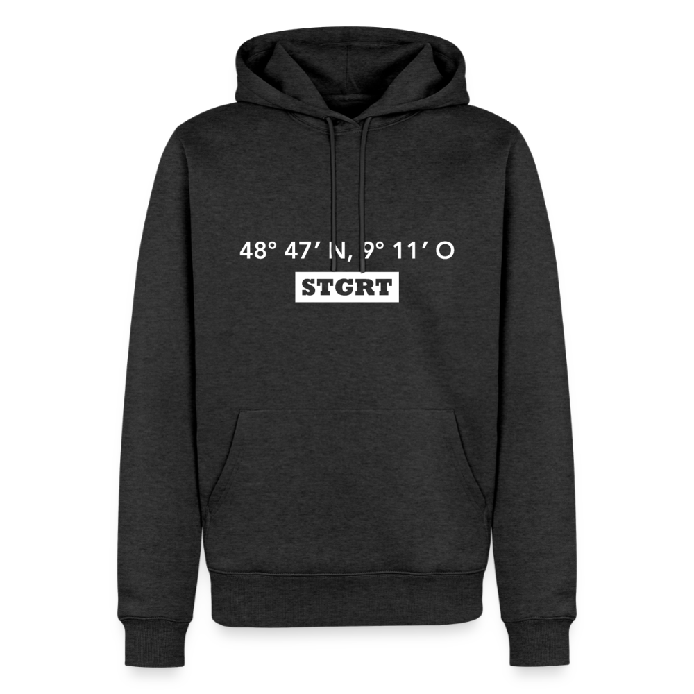 Hoodie Stuttgart "STGRT GPS" Bright Edition - Anthrazit meliert