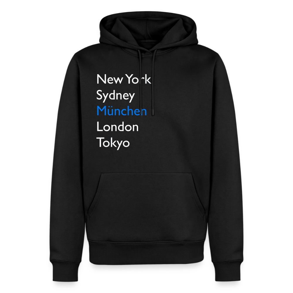 Hoodie München "Metropolen Big" Bright Edition - Schwarz