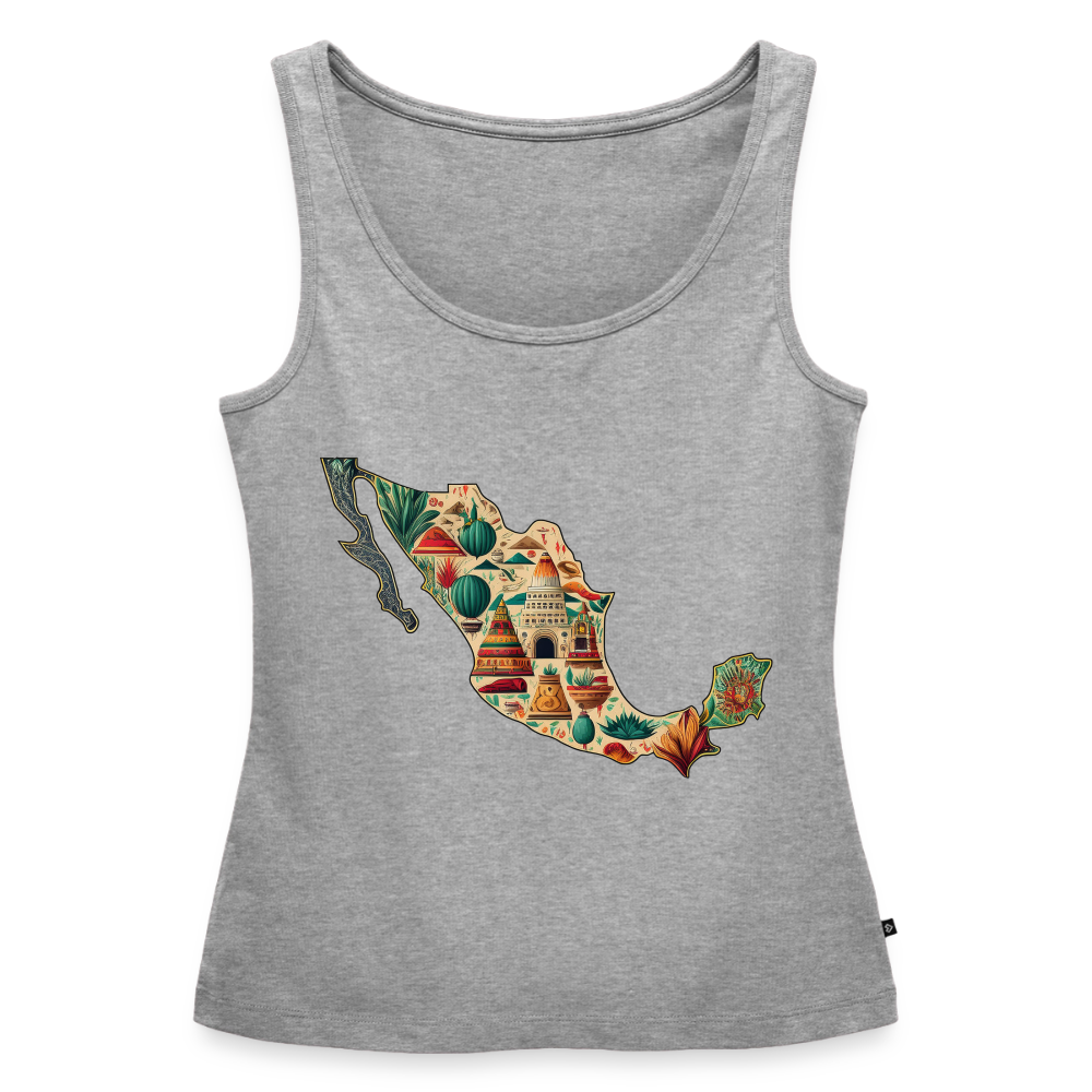 Tanktop Ladies Mexico "Map" - Grau meliert