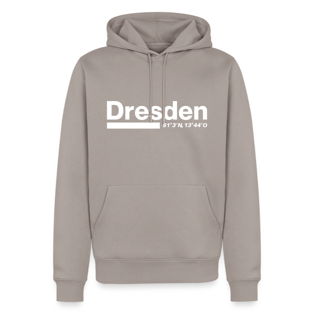 Hoodie Dresden "Bold GPS White" - Taupe