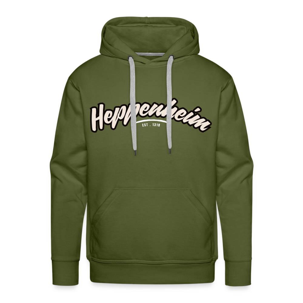 Hoodie Heppenheim "Graffiti Tag White" - Olivgrün