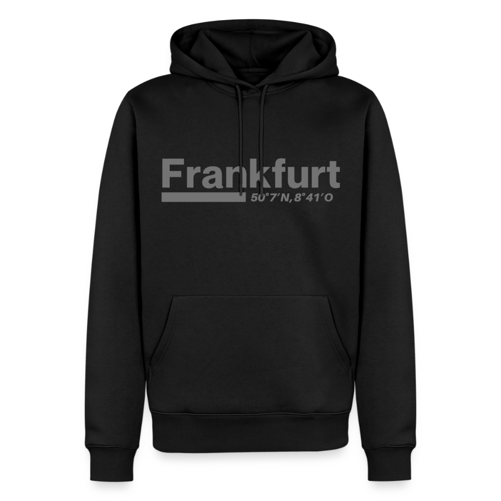 Hoodie Frankfurt (Main) "Bold GPS" - Schwarz