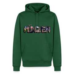 Hoodie München "Graffiti Marienplatz" Dark Edition - Flaschengrün