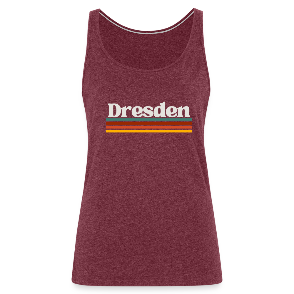 Tanktop Ladies Dresden "Retro" - Bordeauxrot meliert