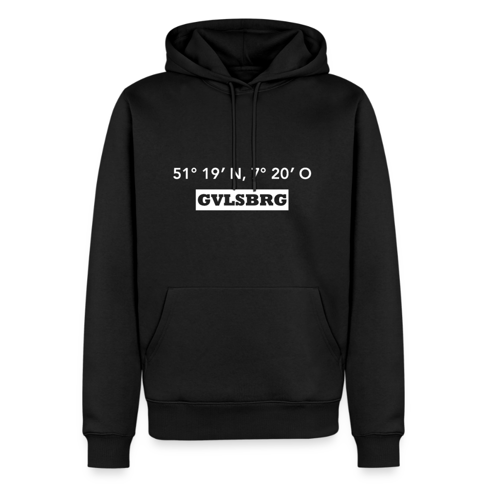 Hoodie Gevelsberg "GVLSBRG GPS" Bright Edition - Schwarz