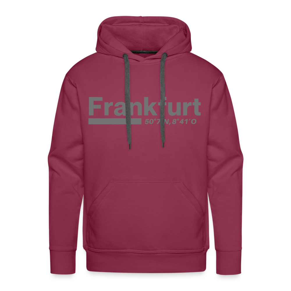 Hoodie Frankfurt (Main) "Bold GPS" - Bordeaux