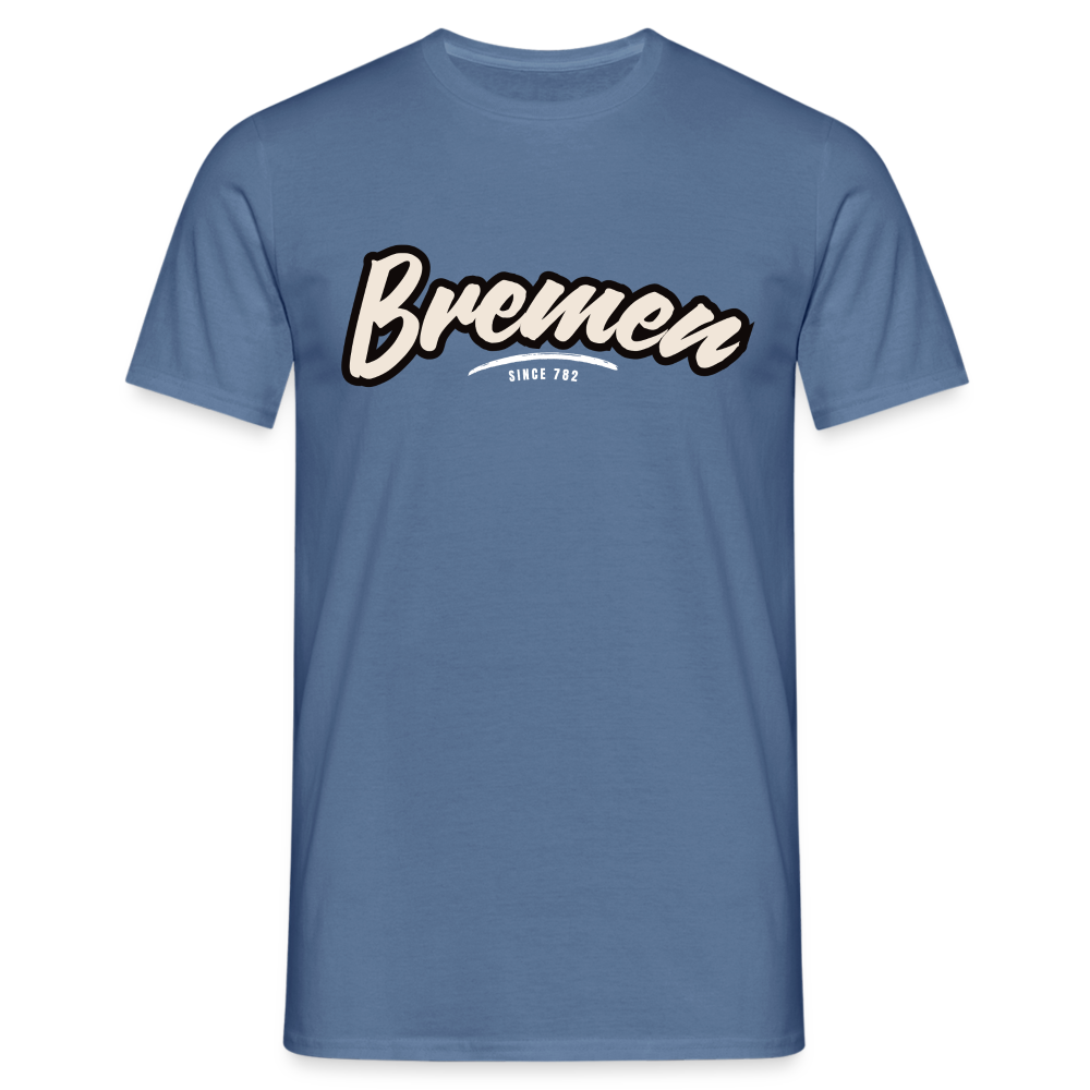 T-Shirt Bremen "Graffiti Tag White" - Taubenblau 