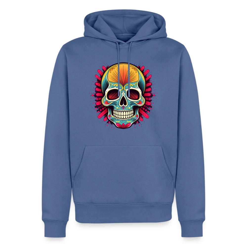 Hoodie Mexico "Mascarilla Craneo" - Taubenblau