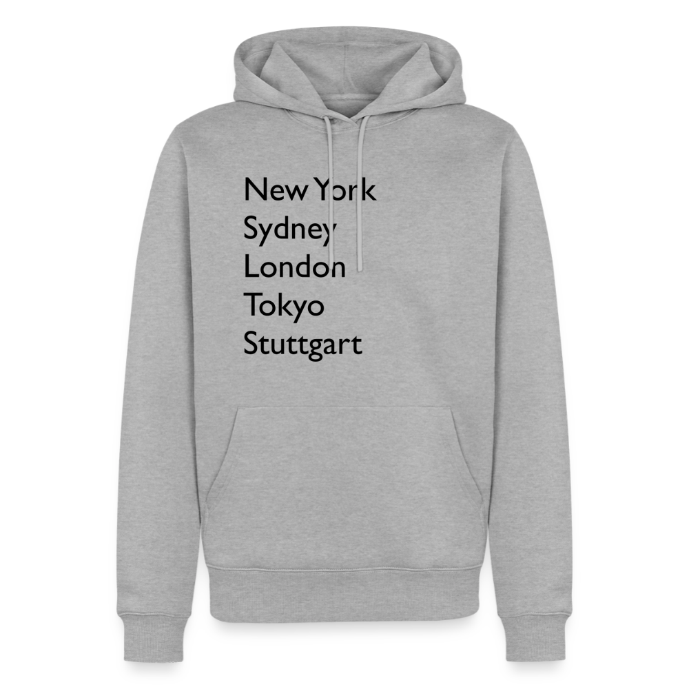 Hoodie Stuttgart "Metropolen Big" Dark Edition - Grau meliert