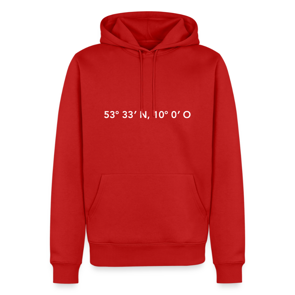 Hoodie Hamburg "GPS" Bright Edition - Rot