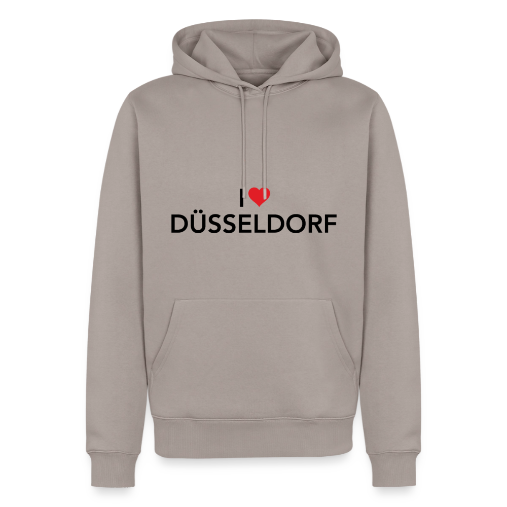 Hoodie "I Love Düsseldorf" Dark Edition - Taupe