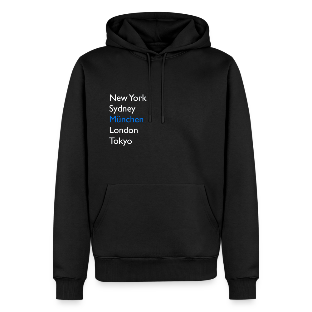 Hoodie München "Metropolen" Bright Edition - Schwarz