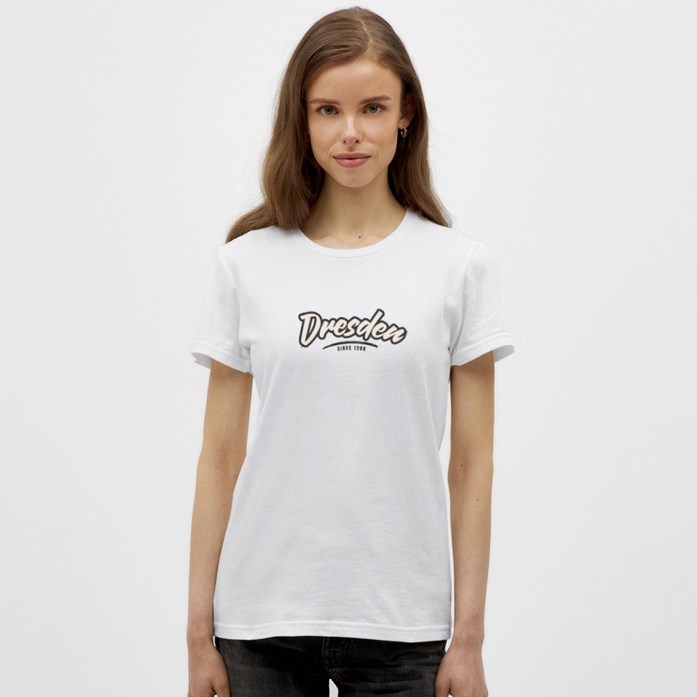 T-Shirt Ladies Dresden "Graffiti Tag" - Weiß
