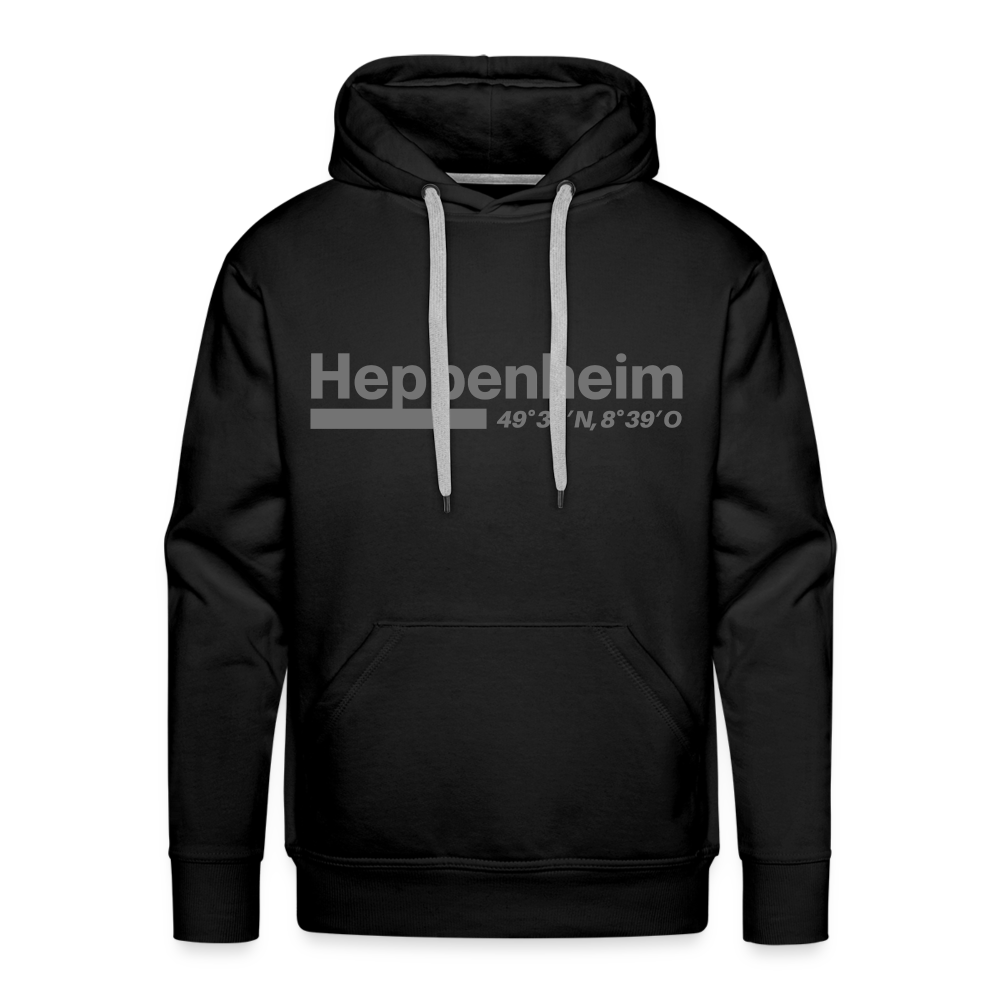 Hoodie Heppenheim "Bold GPS" - Schwarz