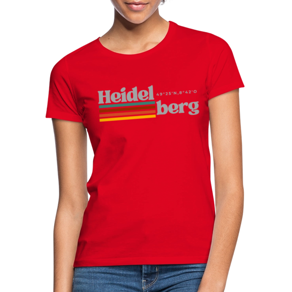 T-Shirt Ladies Heidelberg "Retro" - Rot