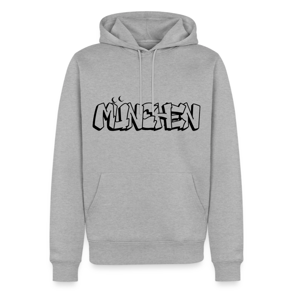 Hoodie München "Graffiti" Dark Edition - Grau meliert