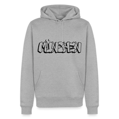 Hoodie München "Graffiti" Dark Edition - Grau meliert