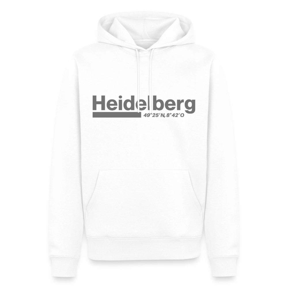 Hoodie Heidelberg "Bold GPS" - Weiß