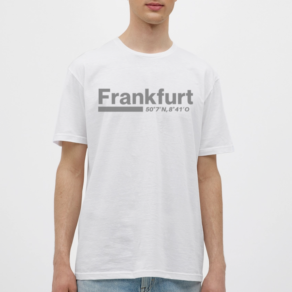 T-Shirt Frankfurt (Main) "Bold GPS" - Weiß