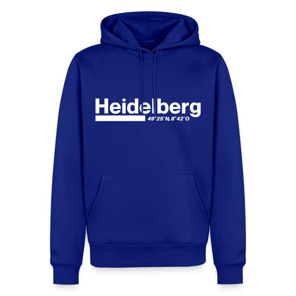 Hoodie Heidelberg "Bold GPS White" - Royalblau