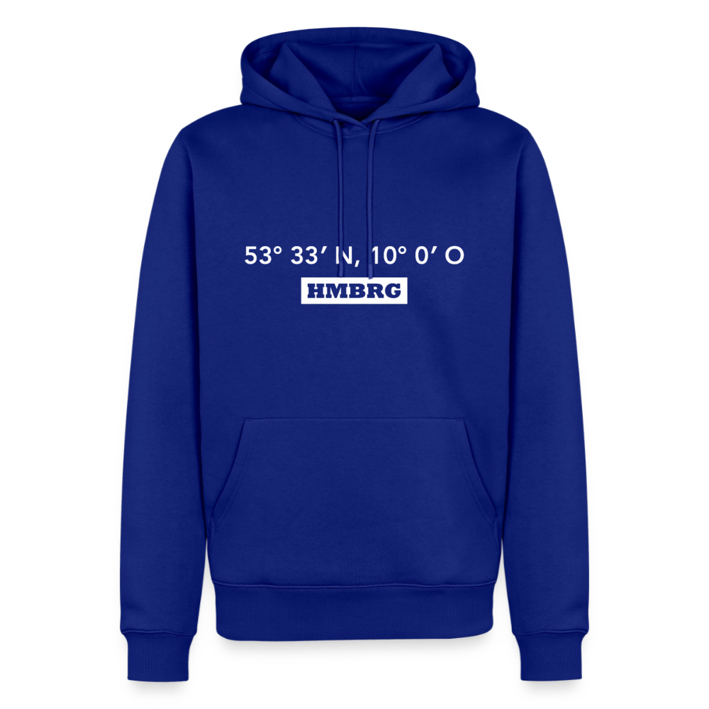 Hoodie Hamburg "HMBRG GPS" Bright Edition - Royalblau