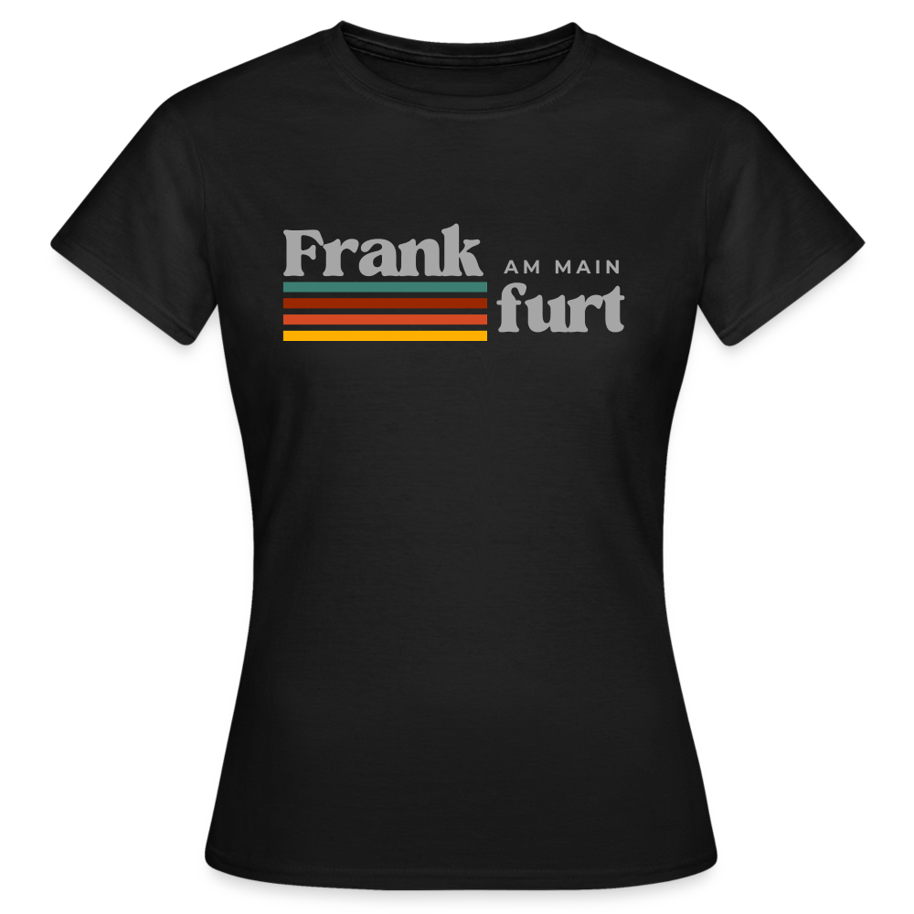 T-Shirt Ladies Frankfurt (Main) "Retro" - Schwarz