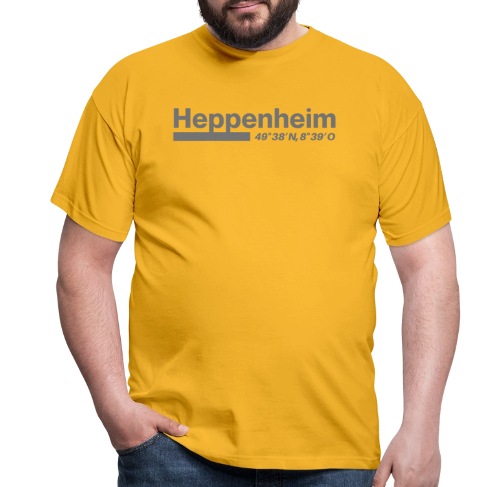T-Shirt Heppenheim "Bold GPS" - Gelb