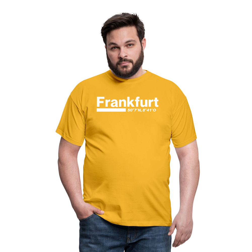 T-Shirt Frankfurt (Main) "Bold GPS White" - Gelb