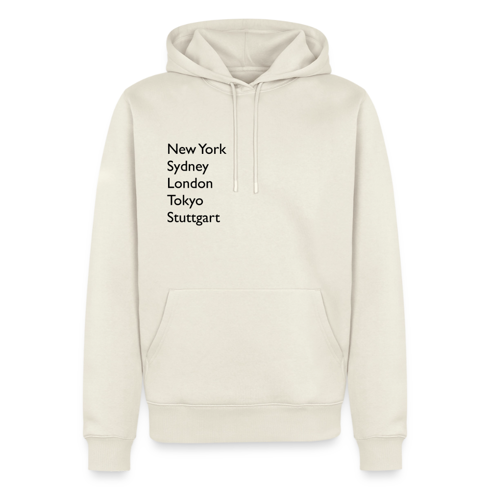 Hoodie Stuttgart "Metropolen" Dark Edition - Naturweiß