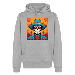 Hoodie Mexico "Hombre Muerto" - Grau meliert