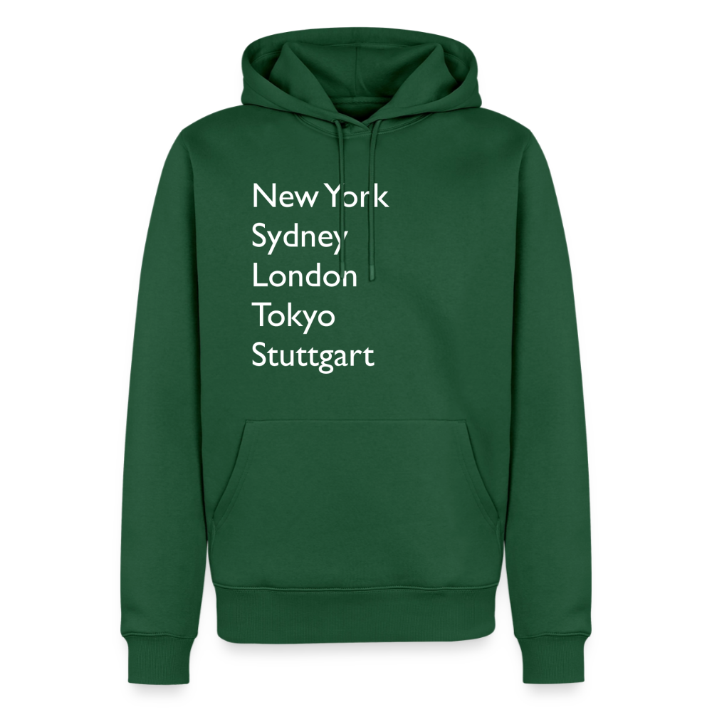 Hoodie Stuttgart "Metropolen Big" Bright Edition - Flaschengrün