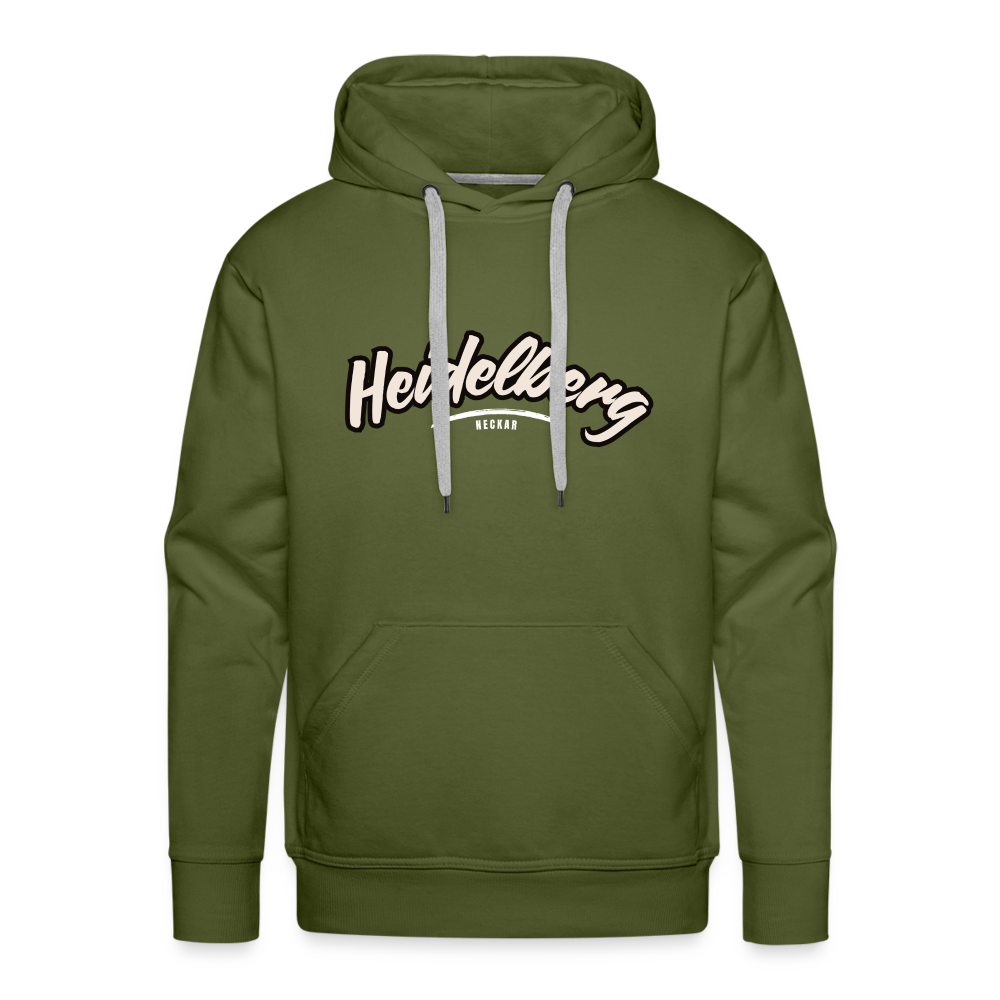 Hoodie Heidelberg "Graffiti Tag White" - Olivgrün