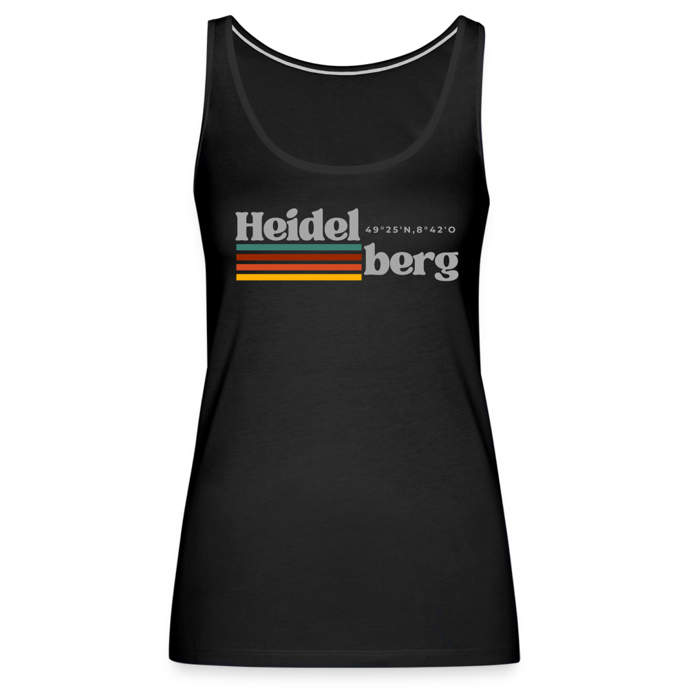 Tanktop Ladies Heidelberg "Retro" - Schwarz