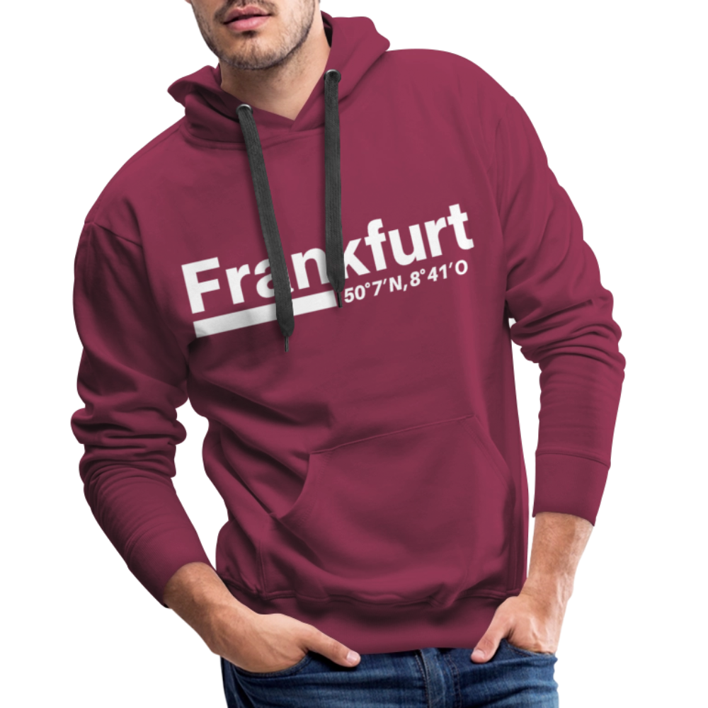 Hoodie Frankfurt (Main) "Bold GPS White" - Bordeaux