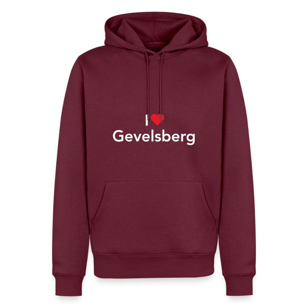 Hoodie "I Love Gevelsberg" Bright Edition - Burgunderrot