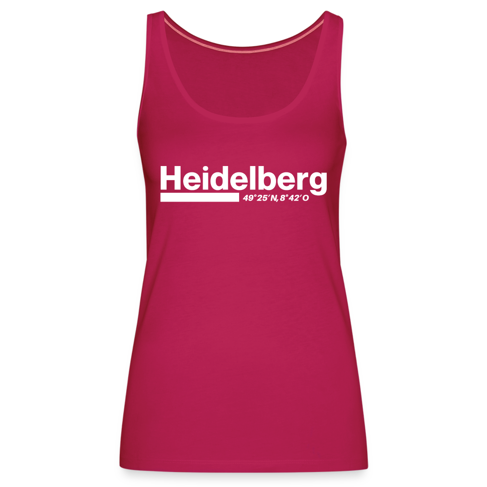 Tanktop Ladies Heidelberg "Bold GPS White" - dunkles Pink
