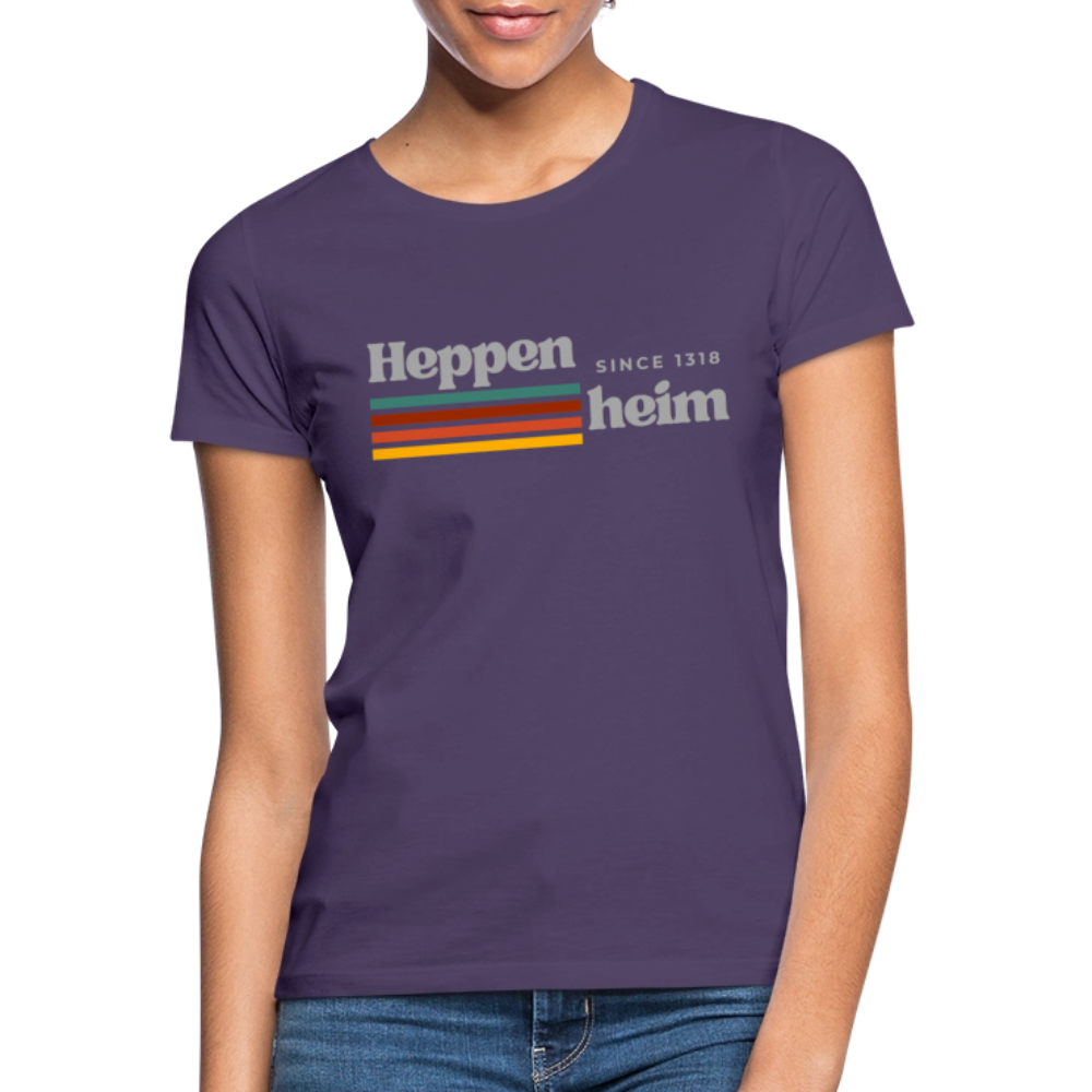 T-Shirt Ladies Heppenheim "Retro" - Dunkellila