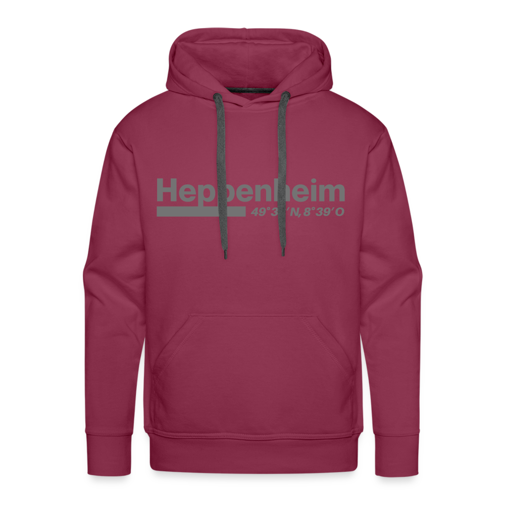 Hoodie Heppenheim "Bold GPS" - Bordeaux