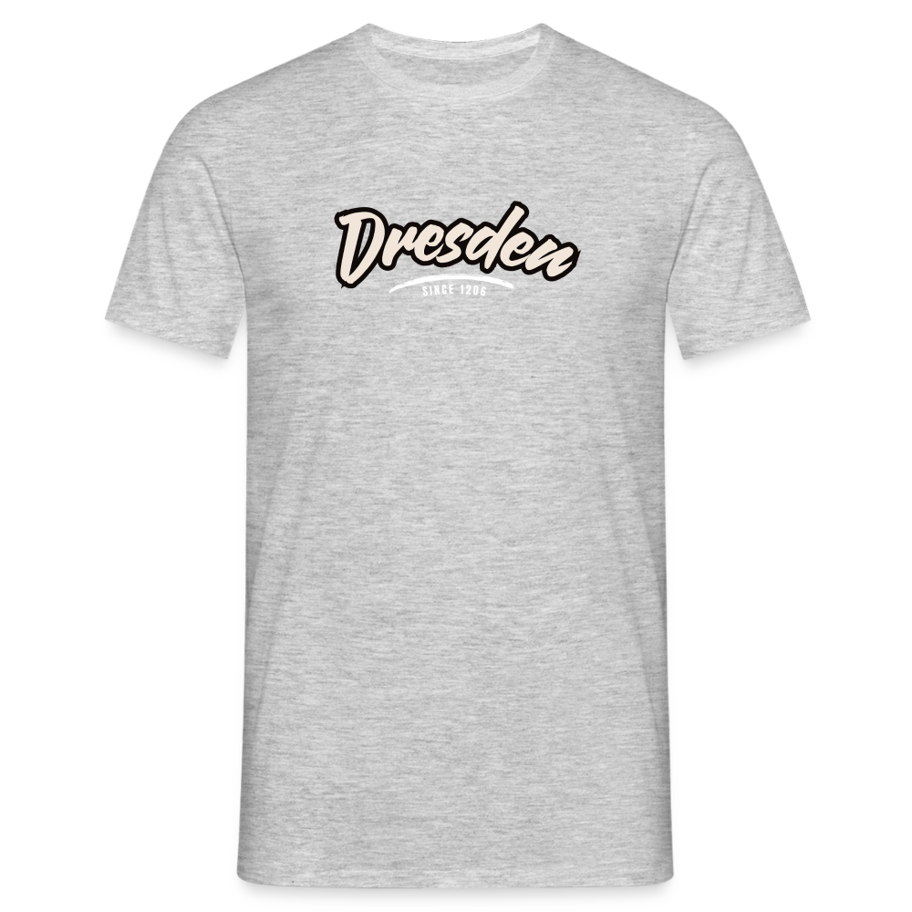 T-Shirt Dresden "Graffiti Tag White" - Grau meliert