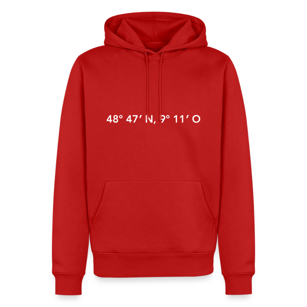 Hoodie Stuttgart "GPS" Bright Edition - Rot